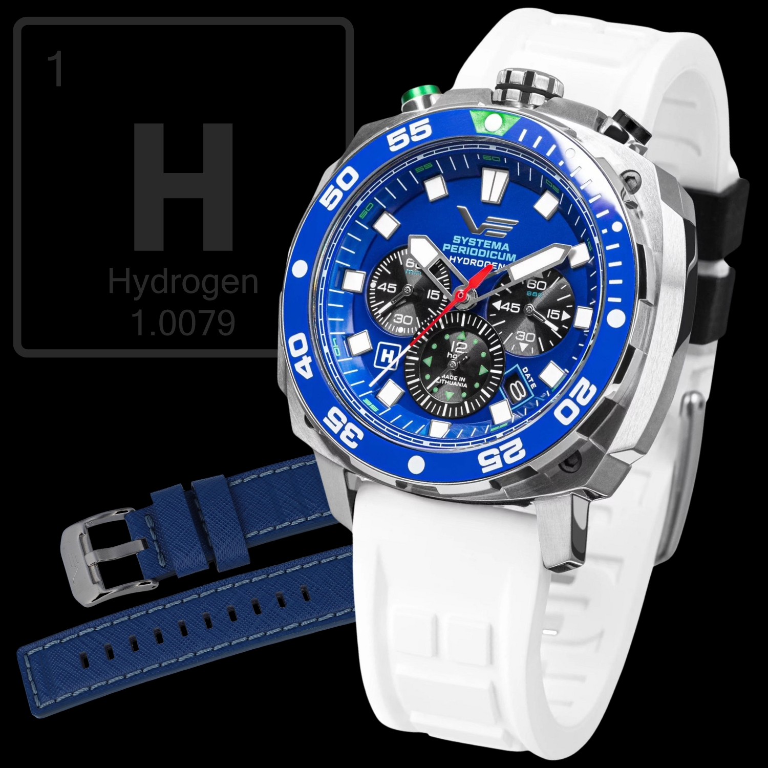 Zegarek Vostok Europe VK67-650A720SW Systema Periodicum Hydrogen męski 